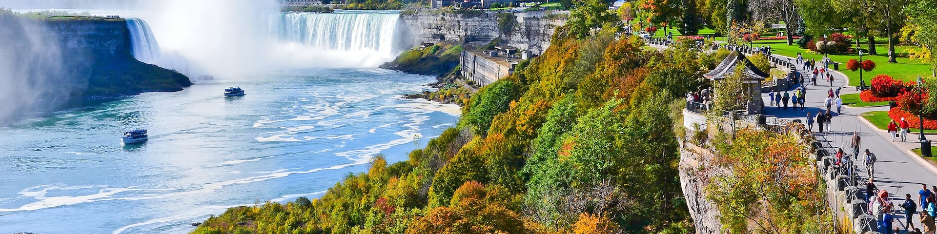 View of Niagara Falls in autumn