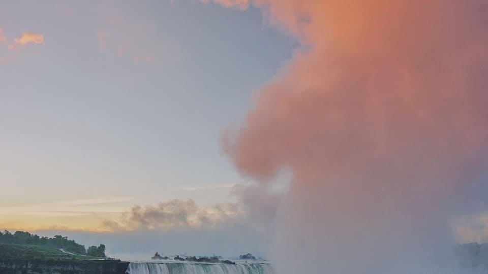 Sunrise at the Niagara Falls. Canada side.
