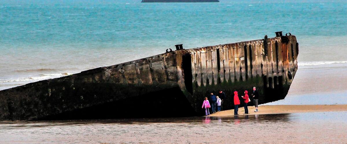 Arromanches, France
Remaining caissons from the Mulberry Harbour at Arromanches. Used in the D-Day invasion.