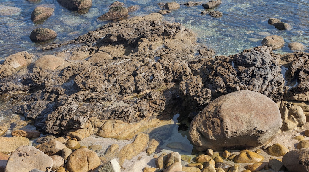 Stones near the Hermitage of Nosa Señora da Lanzada, Noalla, Sanxenxo, Galicia (Spain).