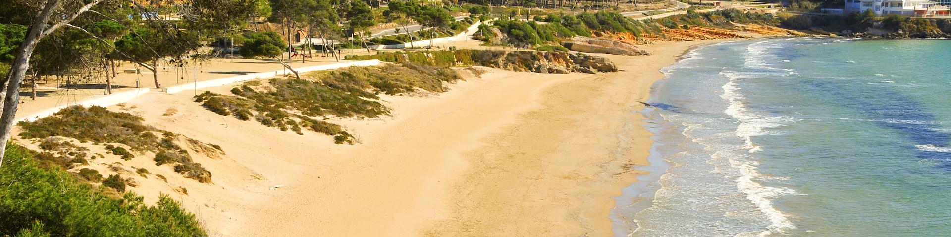 A view of Platja Llarga beach, in Salou, Spain