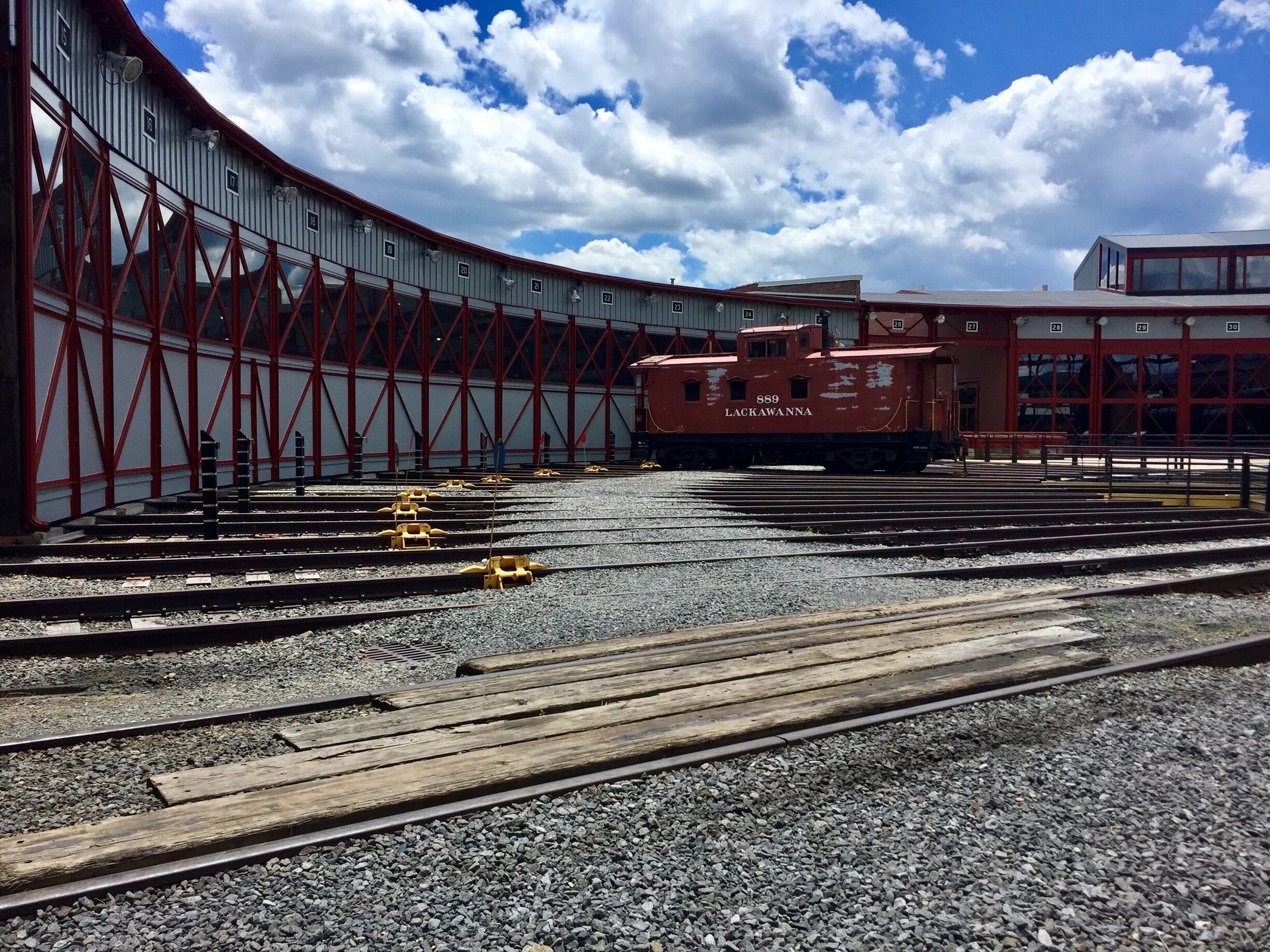 The remains of the 1902 roundhouse used to service and maintain steam locomotives. It has been preserved as part  of this wonderful National Park site.