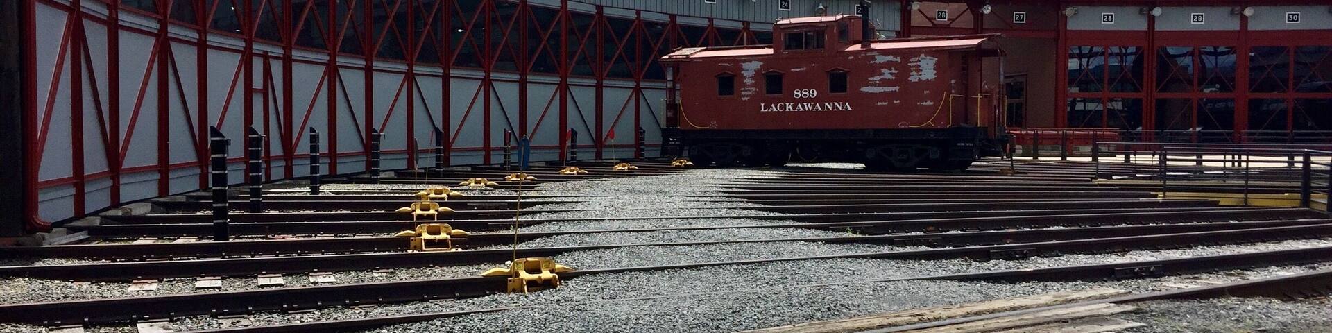 The remains of the 1902 roundhouse used to service and maintain steam locomotives. It has been preserved as part of this wonderful National Park site.