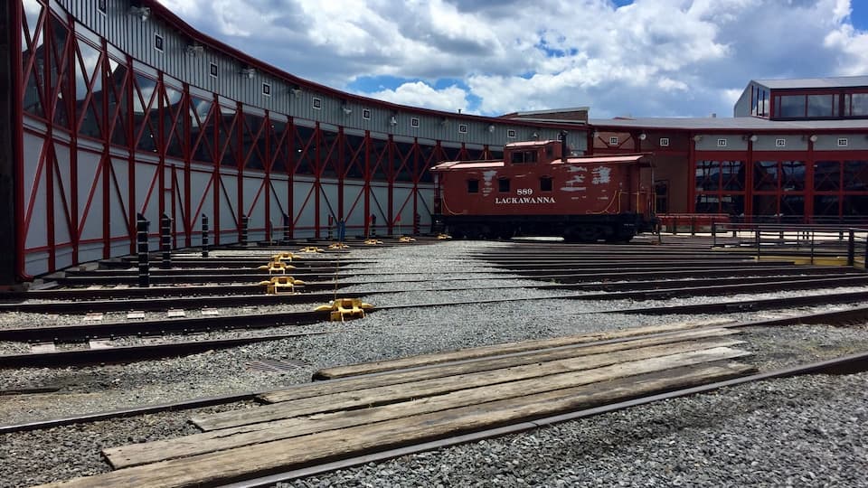 The remains of the 1902 roundhouse used to service and maintain steam locomotives. It has been preserved as part of this wonderful National Park site.