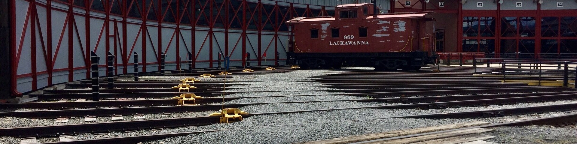 The remains of the 1902 roundhouse used to service and maintain steam locomotives. It has been preserved as part of this wonderful National Park site.