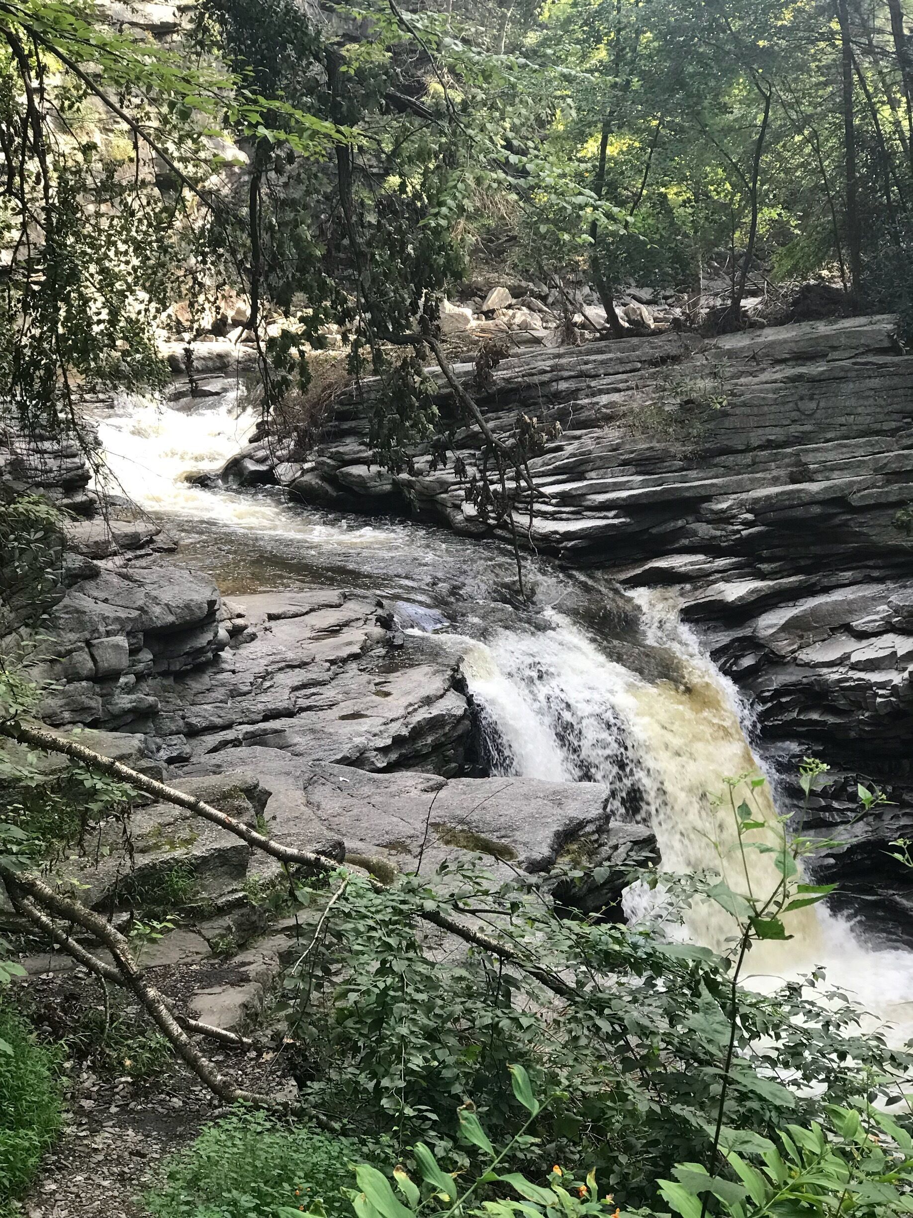 Peaceful Saturday morning run, with a quick pause at the Nay Aug Gorge