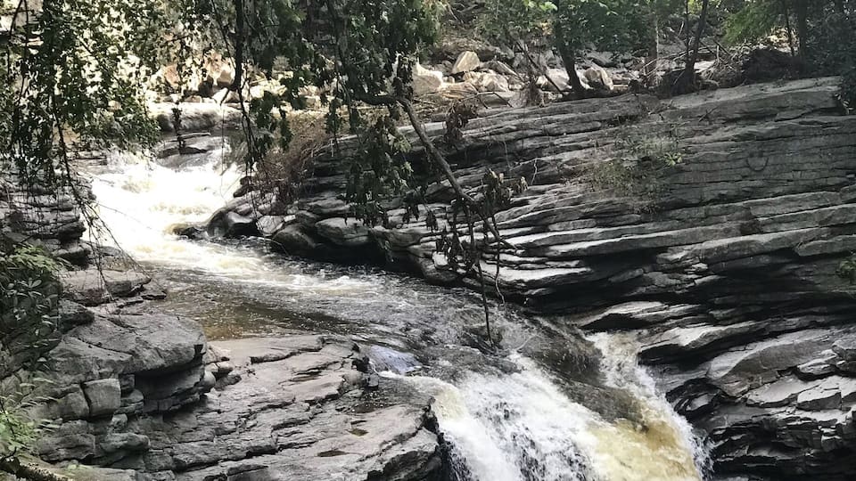 Peaceful Saturday morning run, with a quick pause at the Nay Aug Gorge