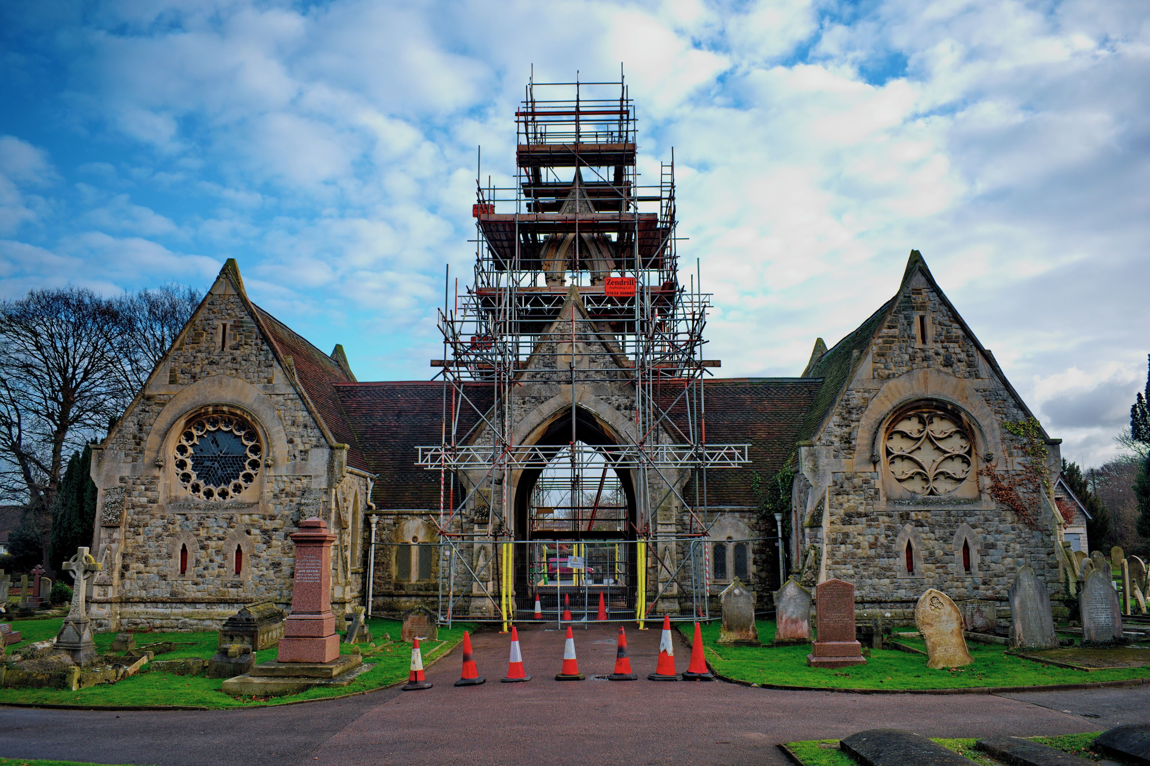 The chapels at Sittingbourne Cemetery in Sittingbourne, Kent.