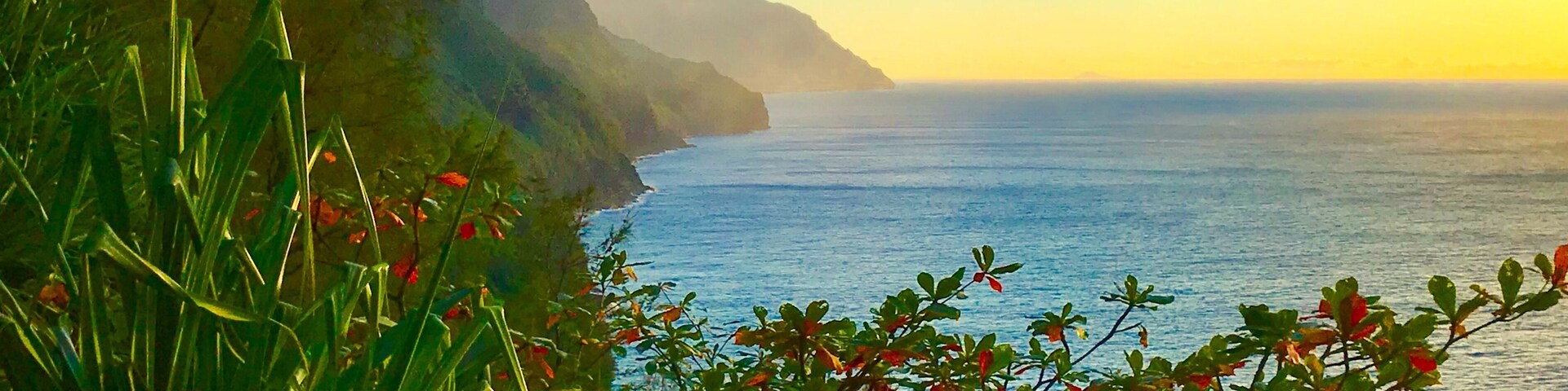 A half mile hike up a steep rocky trail from Roads End on Kauai rewards you with this breathtaking peekaboo view of the stunning Na’Pali coast. Insider tips; wear decent footwear (I wore flip flops) beware of slippery rocks from frequent rain and leave ample time to get back (I had to race down slippery rocks in the gathering darkness in said flip flops).