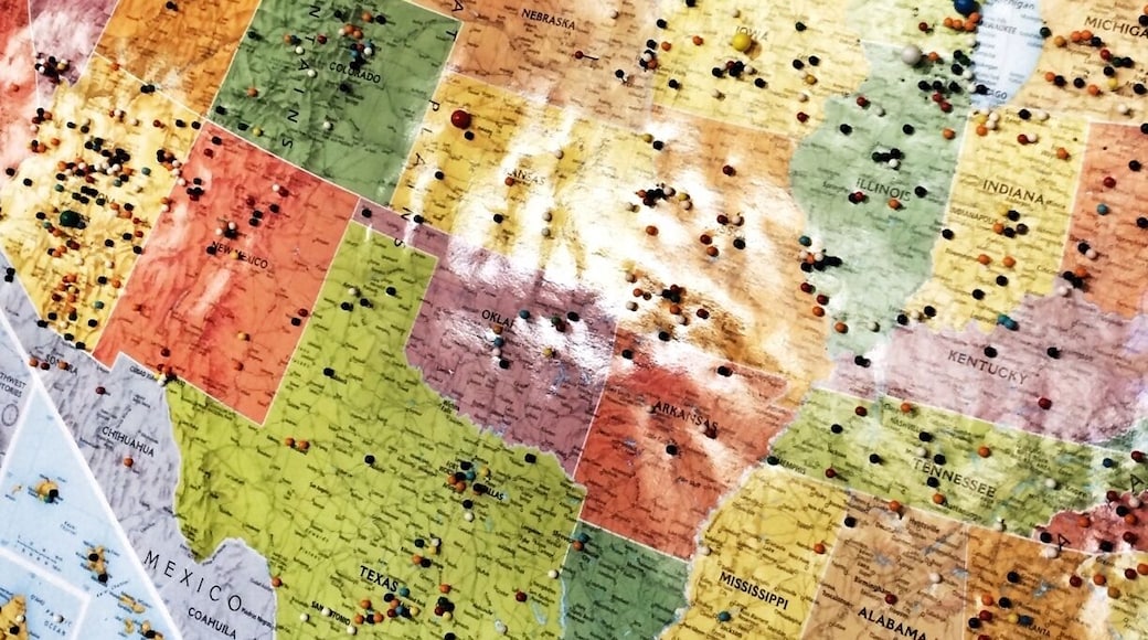 Where are you from come add to a trover like pin board. At the ski lift