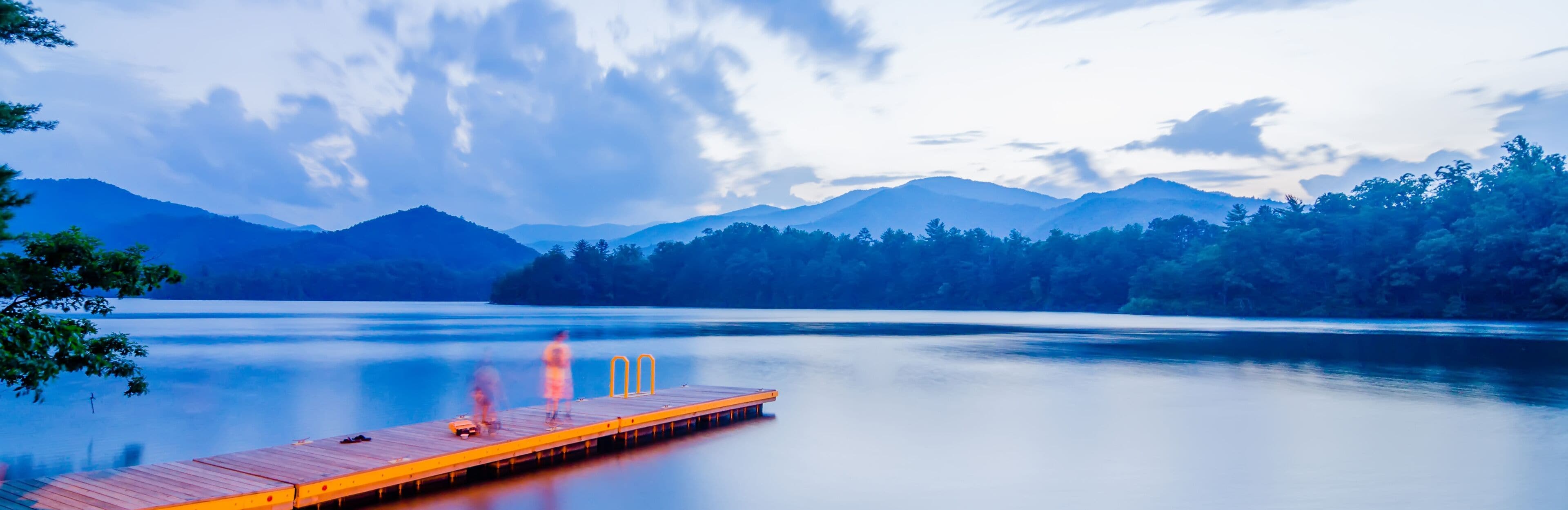 lake santeetlah in great smoky mountains north carolina