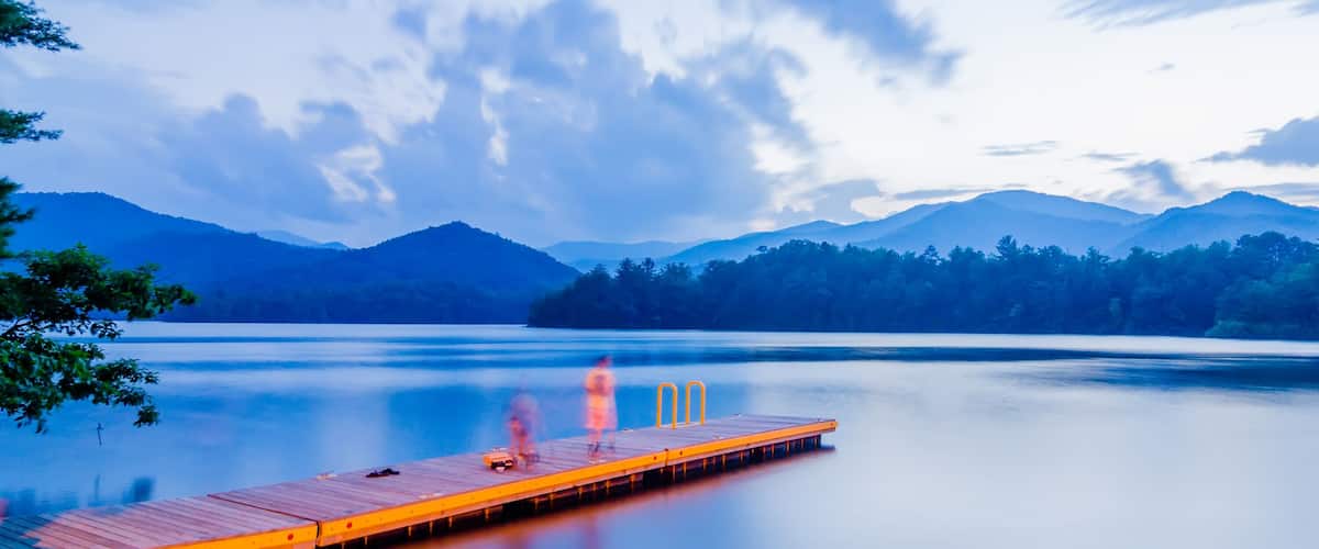 lake santeetlah in great smoky mountains north carolina