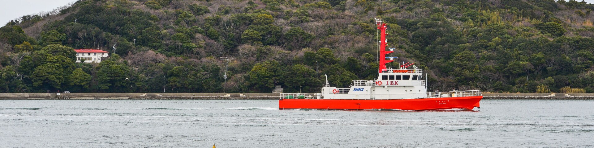 Tourist boat on sea in Toba, Japan