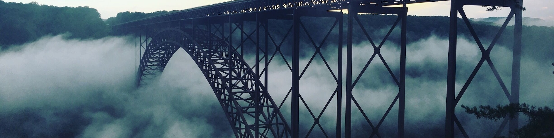 This bridge was absolutely terrifying to go over. But it's beautiful. #moutains #hiking #westvirginia #roadtrip