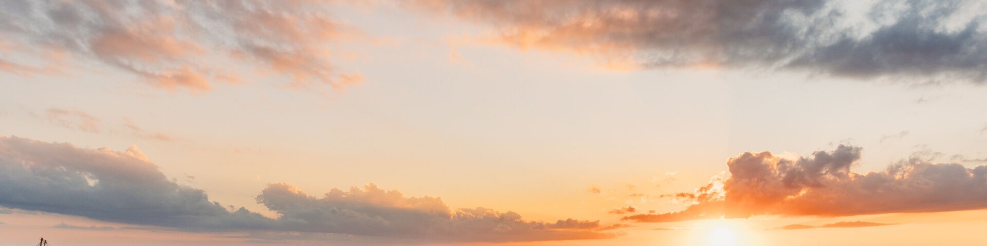Midwest Summer Sunset Landscape View