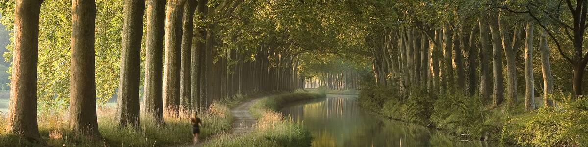 Panoramic scene of Le Canal du Midi, Toulouse