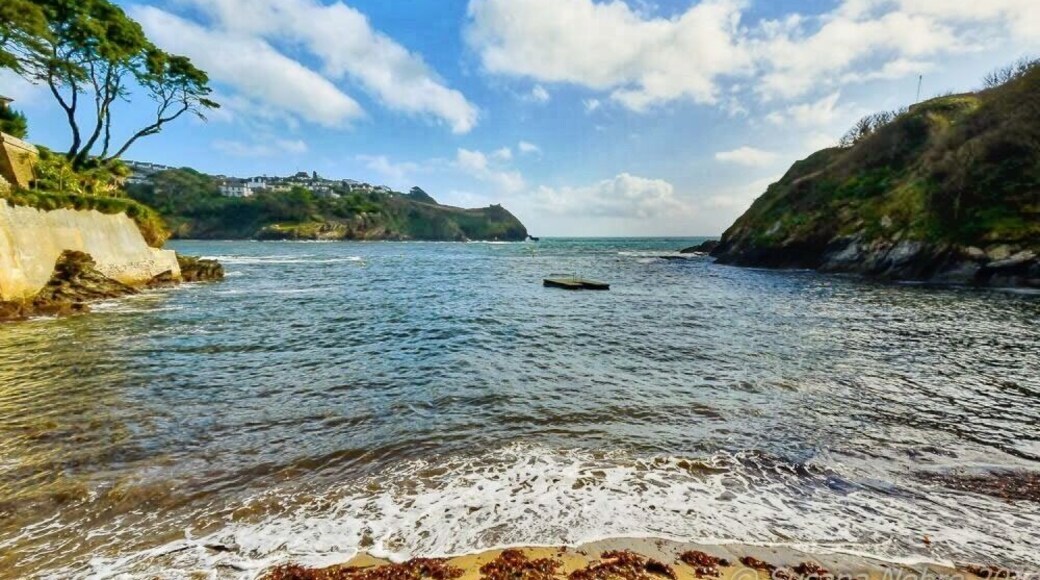 Readymoney Cove is a south-east facing sandy beach to the south of the harbour town of Fowey. It is sheltered by cliffs close to the mouth of the River Fowey Estuary and bounded, on one side, by the medieval town of Fowey and, on the other, by St Catherine's Castle. The beach can be covered during spring tides. The beach is cleaned daily during high season, and a bathing platform is moored in the bay.
#Fowey #Cornwall #waterlust #beach #southengland #outdoors #landscapes #England #placestovisit