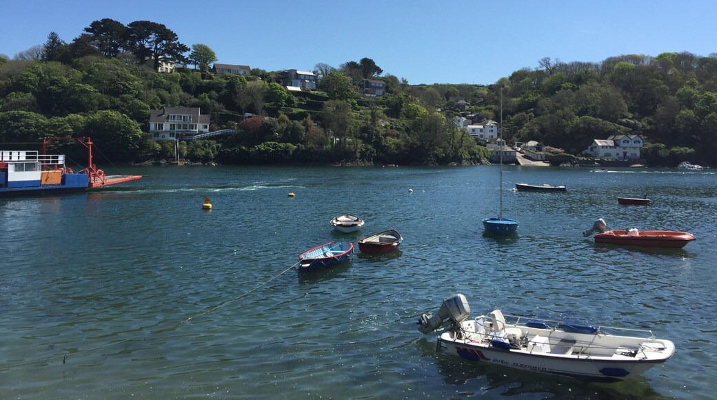 Fowey harbour in Cornwall, UK. Looking across to Boddinick.
