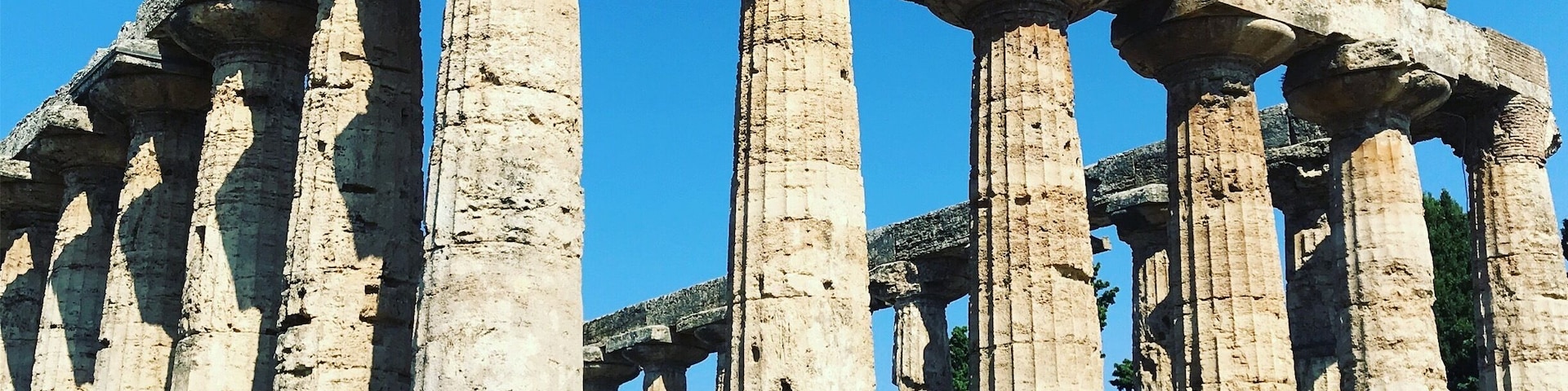 Paestum. Greek temple ruins in Italy.