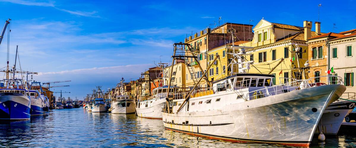 famous old town of chioggia in italy