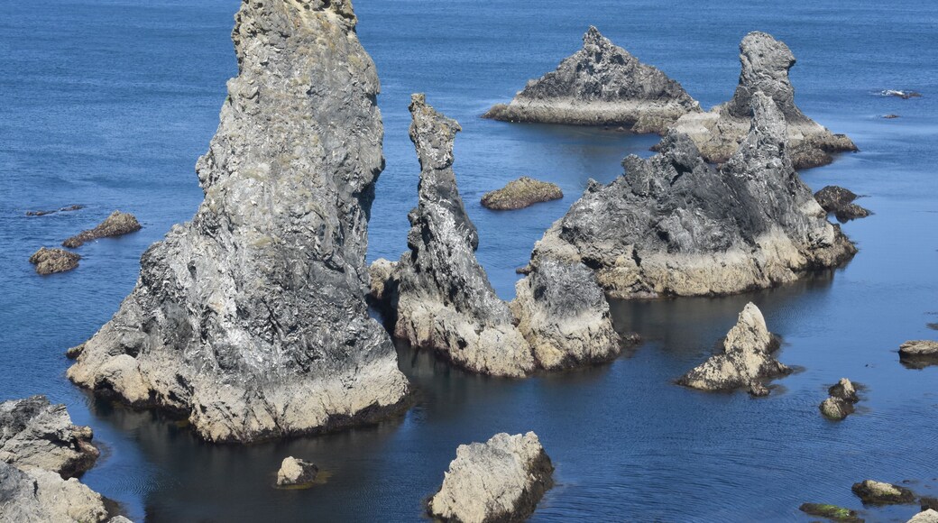 Famous cotton port needles. Aiguilles du Port Coton, Belle-île en Mer, Bretagne, France