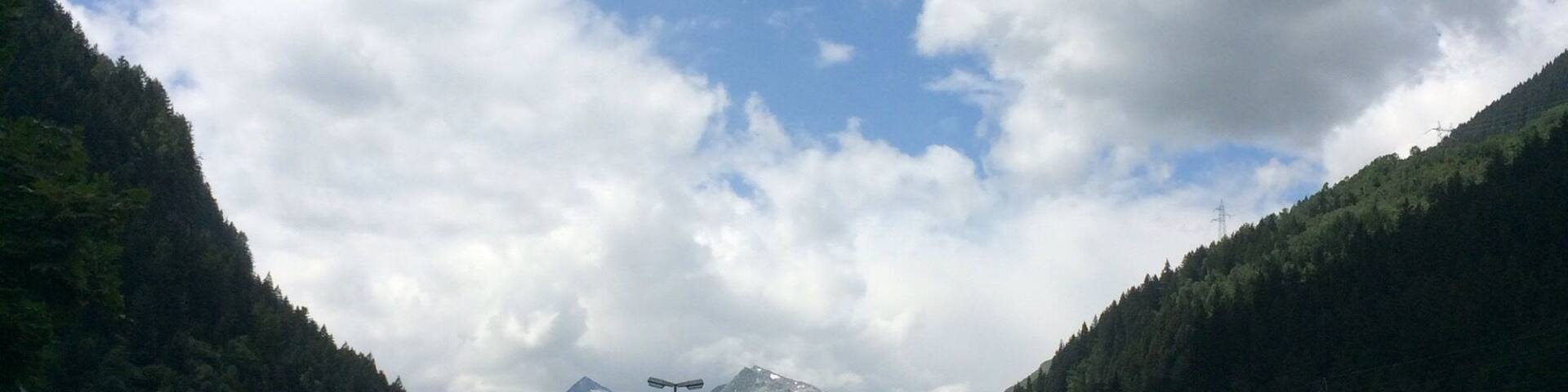 After travelling through a very hot Gotthard Tunnel from Switzerland to Italy.