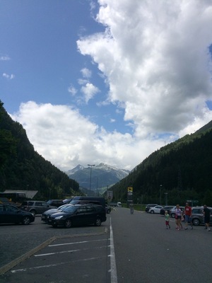After travelling through a very hot Gotthard Tunnel from Switzerland to Italy.