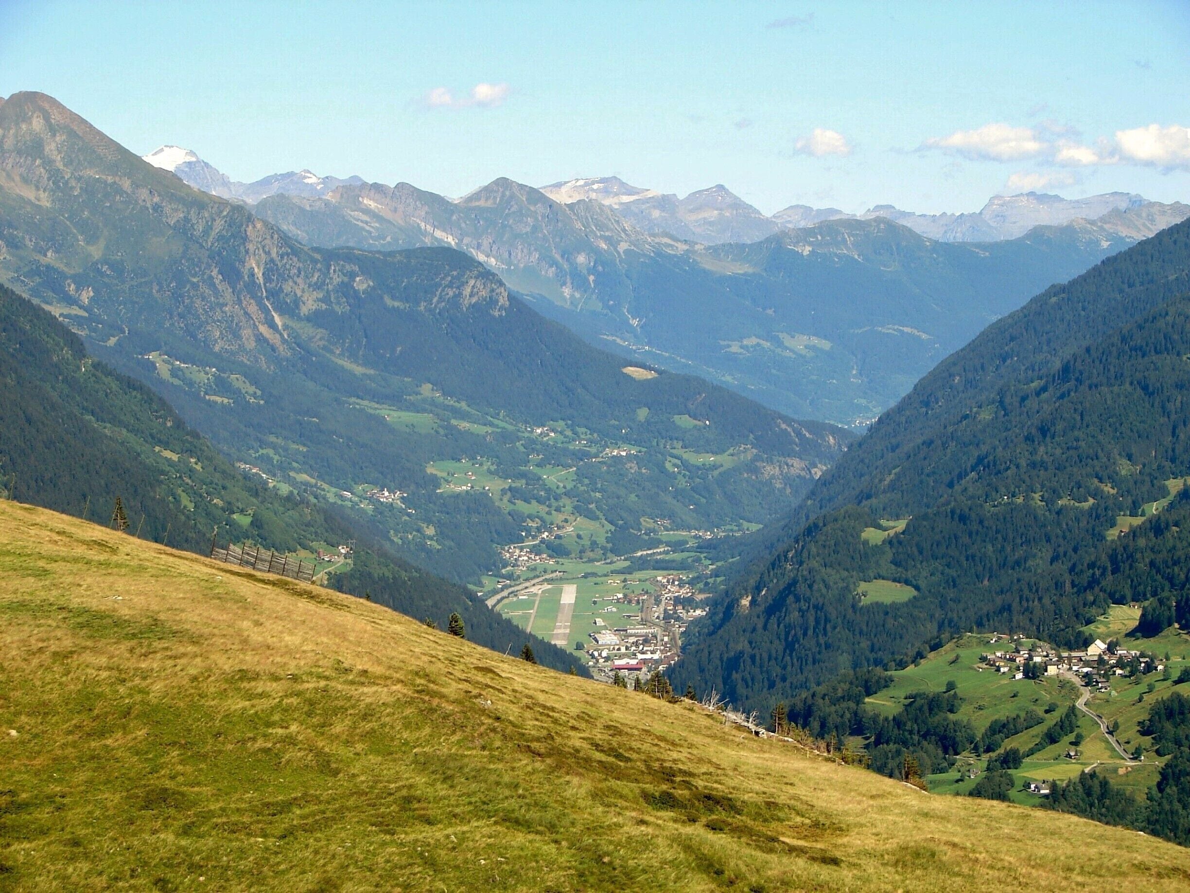 Looking down towards Ambri