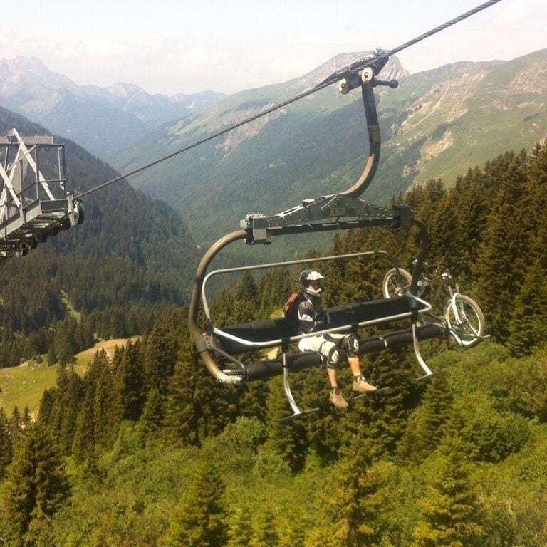 Biking in the mountains