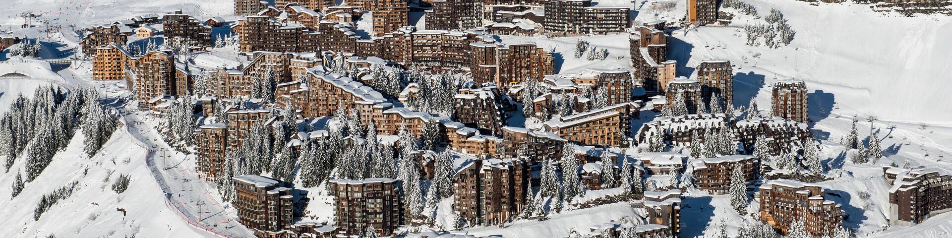 Avoriaz in Winter, seen from les Hauts-Forts
