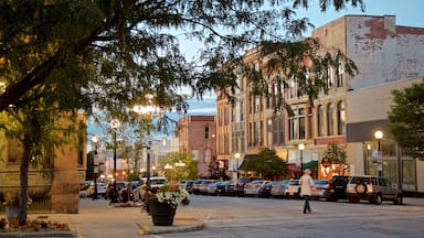 Bloomington which includes night scenes