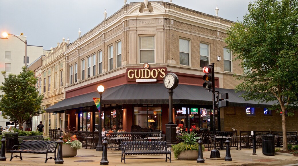 Champaign showing signage and heritage elements