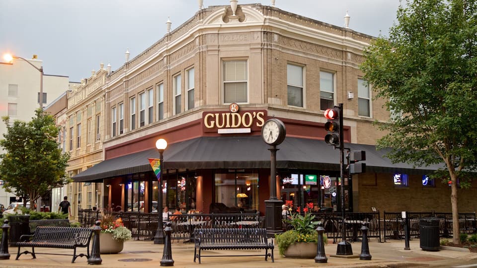 Champaign showing signage and heritage elements