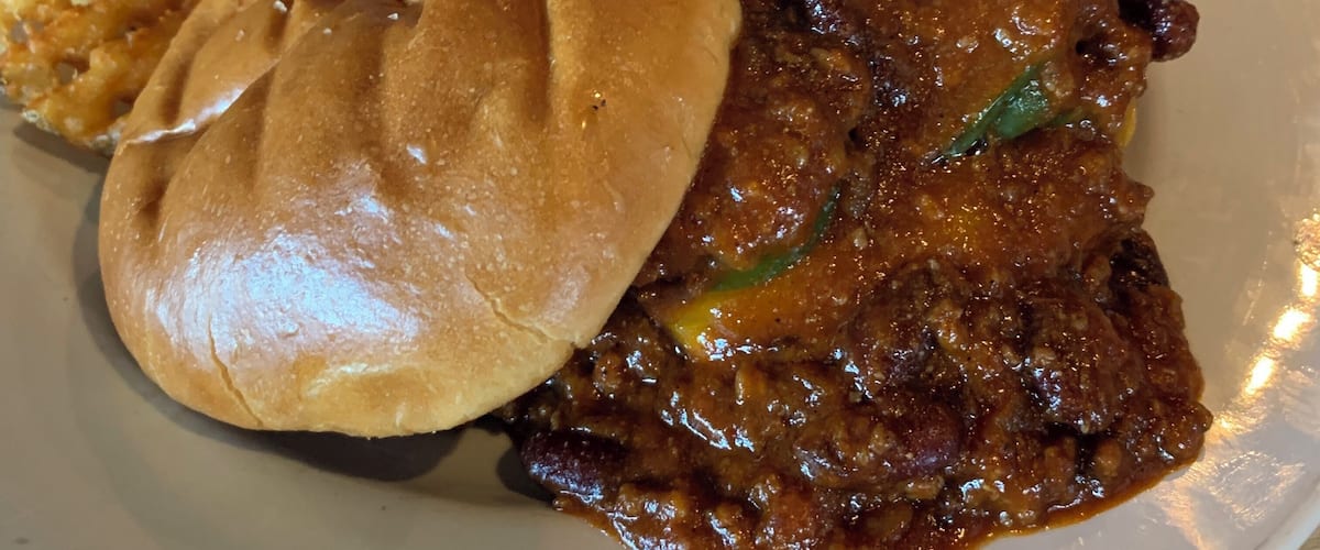 Tasty Bison Chili Cheeseburger at Scotty’s.