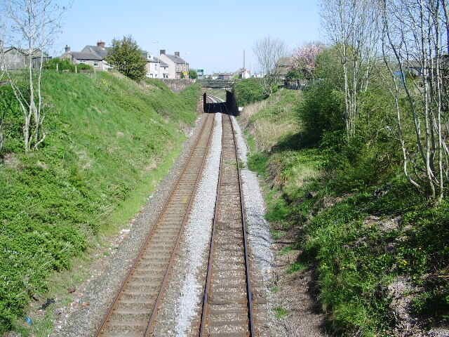 Railway Looking towards Carlisle from Harriston Road Bridge