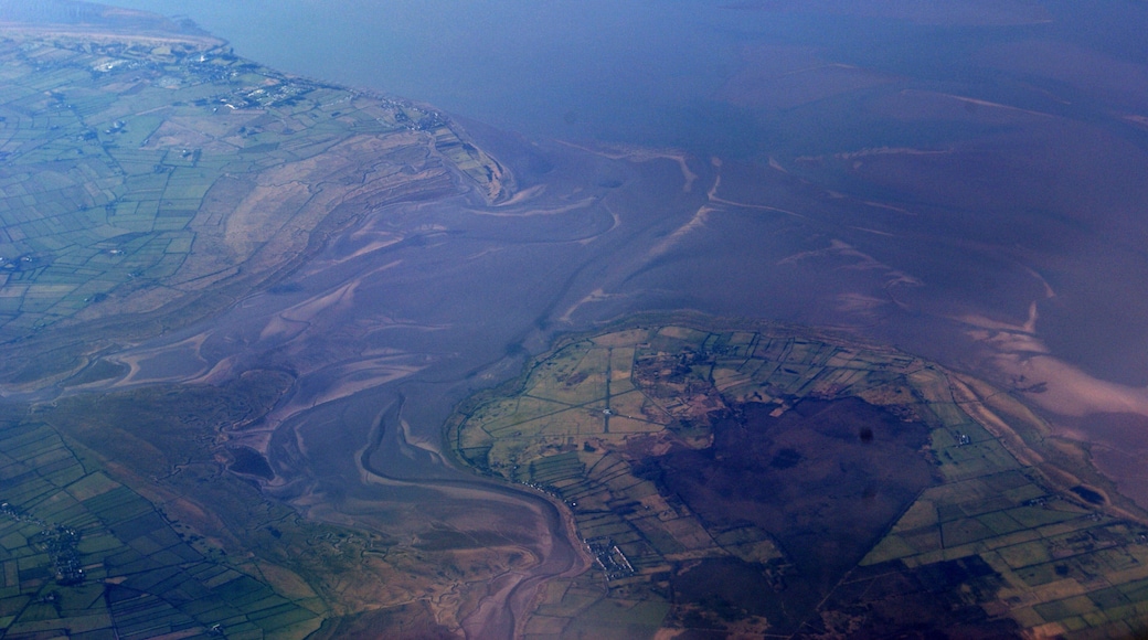 Cardurnock and the Solway Cardurnock airfield is prominent in the centre of the photo which was taken from a Glasgow bound flight from Luton.
