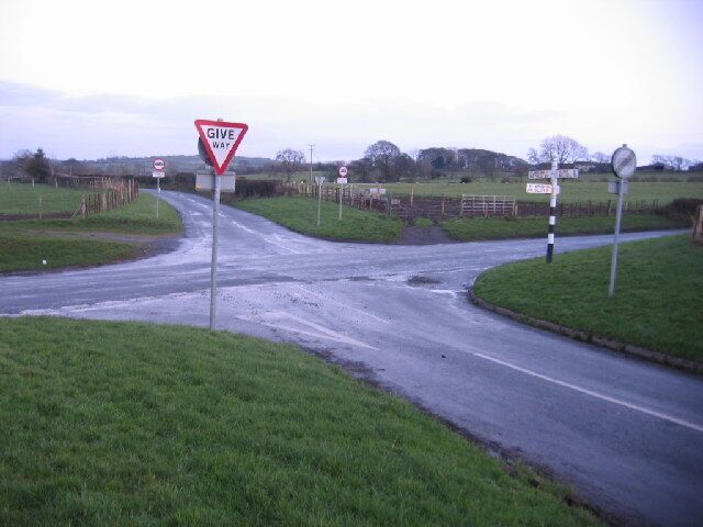 Parsonby Crossroads. Awful weather, dirty roads.