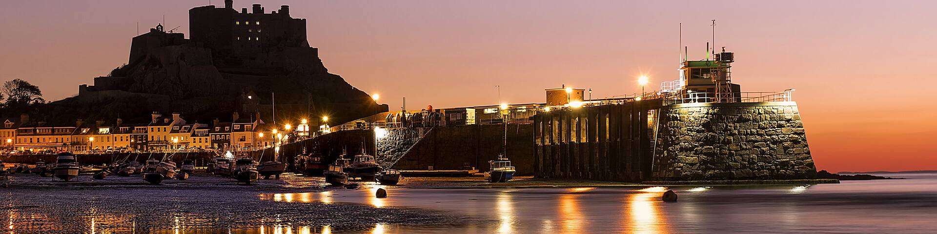 Mont Orgueil is a castle in Jersey that overlooks the harbour of Gorey. It is also called Gorey Castle by English-speakers, and lé Vièr Châté by Jèrriais-speakers