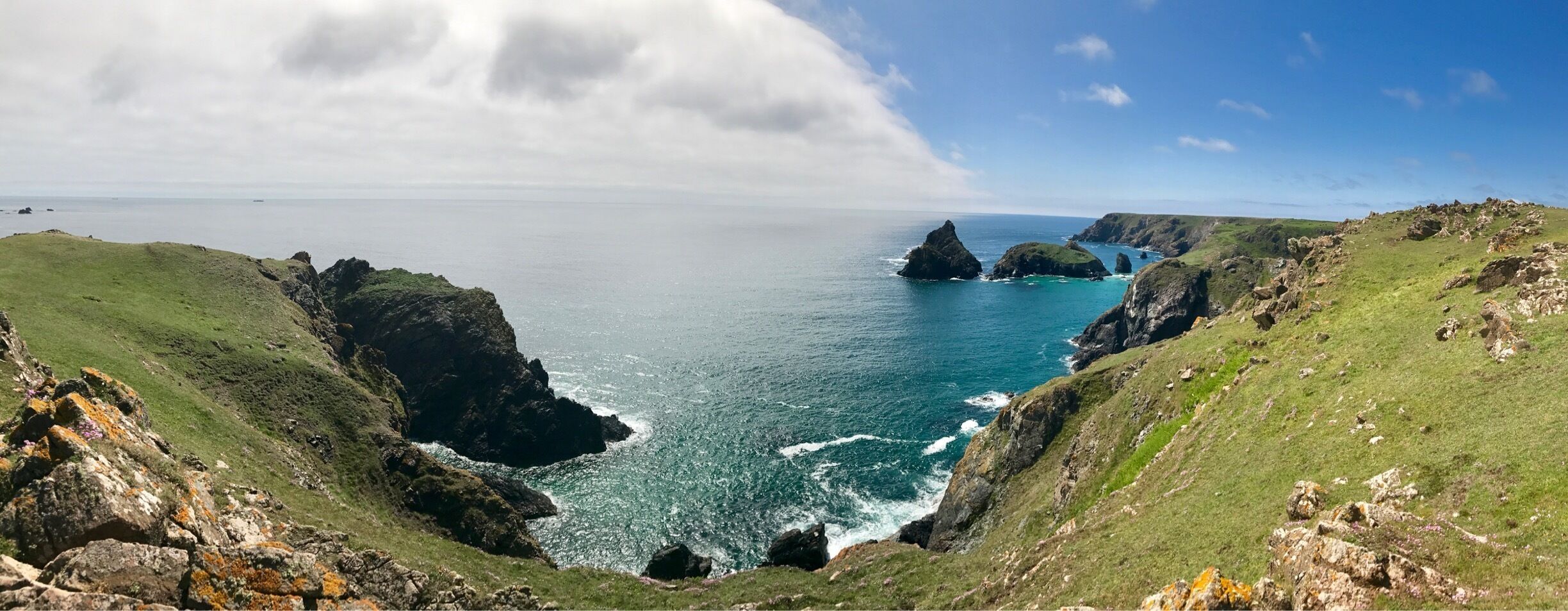 When white cloud finally meets clear blue sky. Wonderful end to our hike along the Southwest Coast Path around The Lizard, Cornwall, England  #staycation #blue #lifeatexpedia #wewhotravel