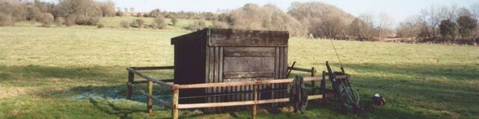 Fishing Hut by the river Derwent A bit basic inside but very welcome on a cold february day.
