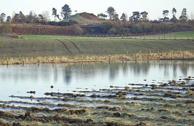 Mottray in flood Looking across the flooded Mottray towards St Michaels.