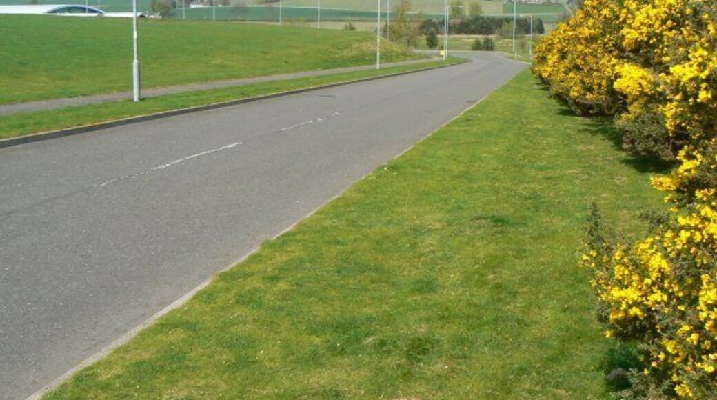 Road to the range Access road to the driving range and sports facilities at Drumoig.