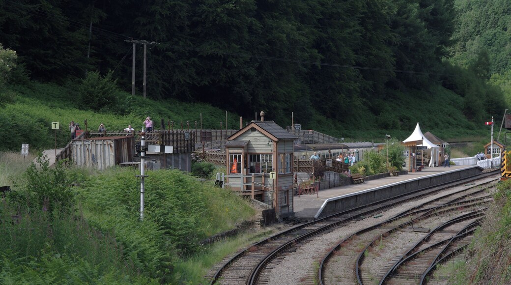 Norchard railway station on the Dean Forest Railway, viewed from the south.