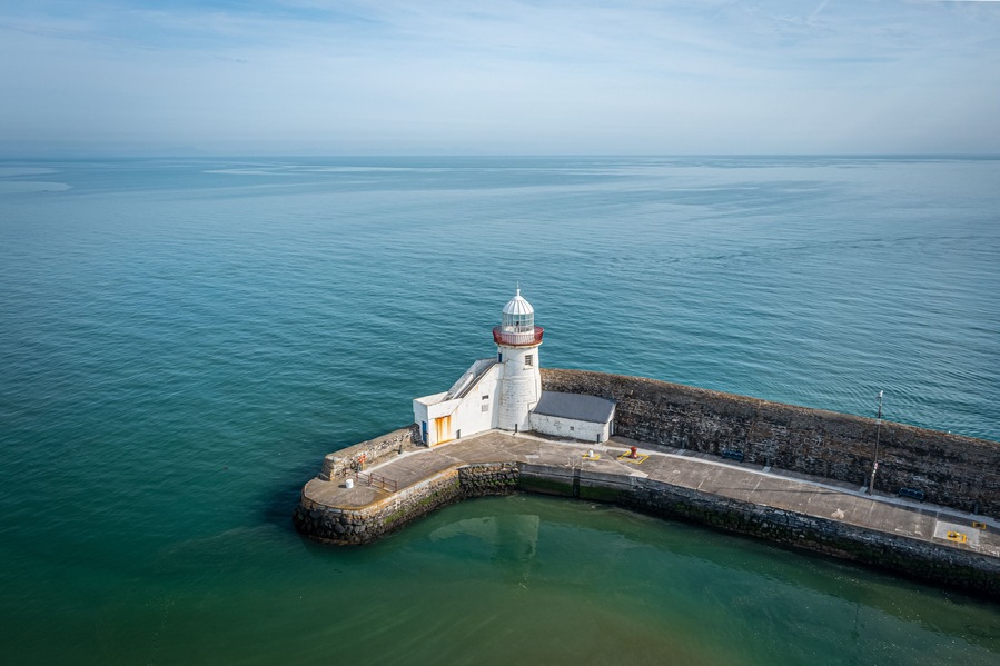 Aerial View Over Balbriggan Harbour, Dublin, Ireland