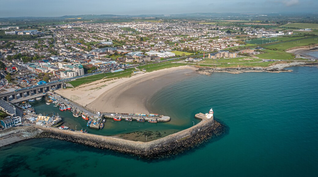 Aerial View Over Balbriggan Harbour, Dublin, Ireland