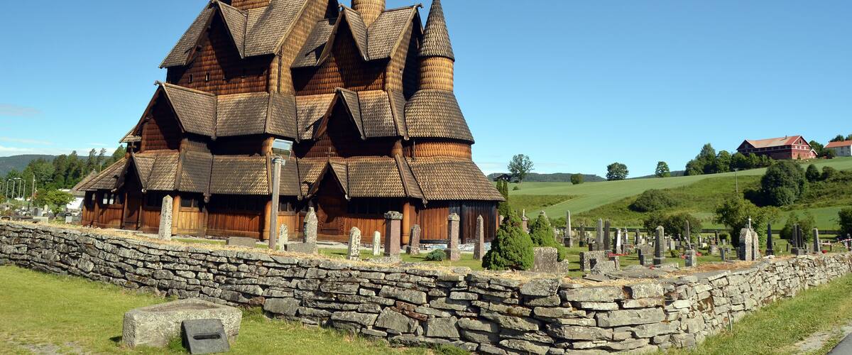 Heddal Stave Church, Norways largest stave church, Notodden municipality. Heddal,Norway