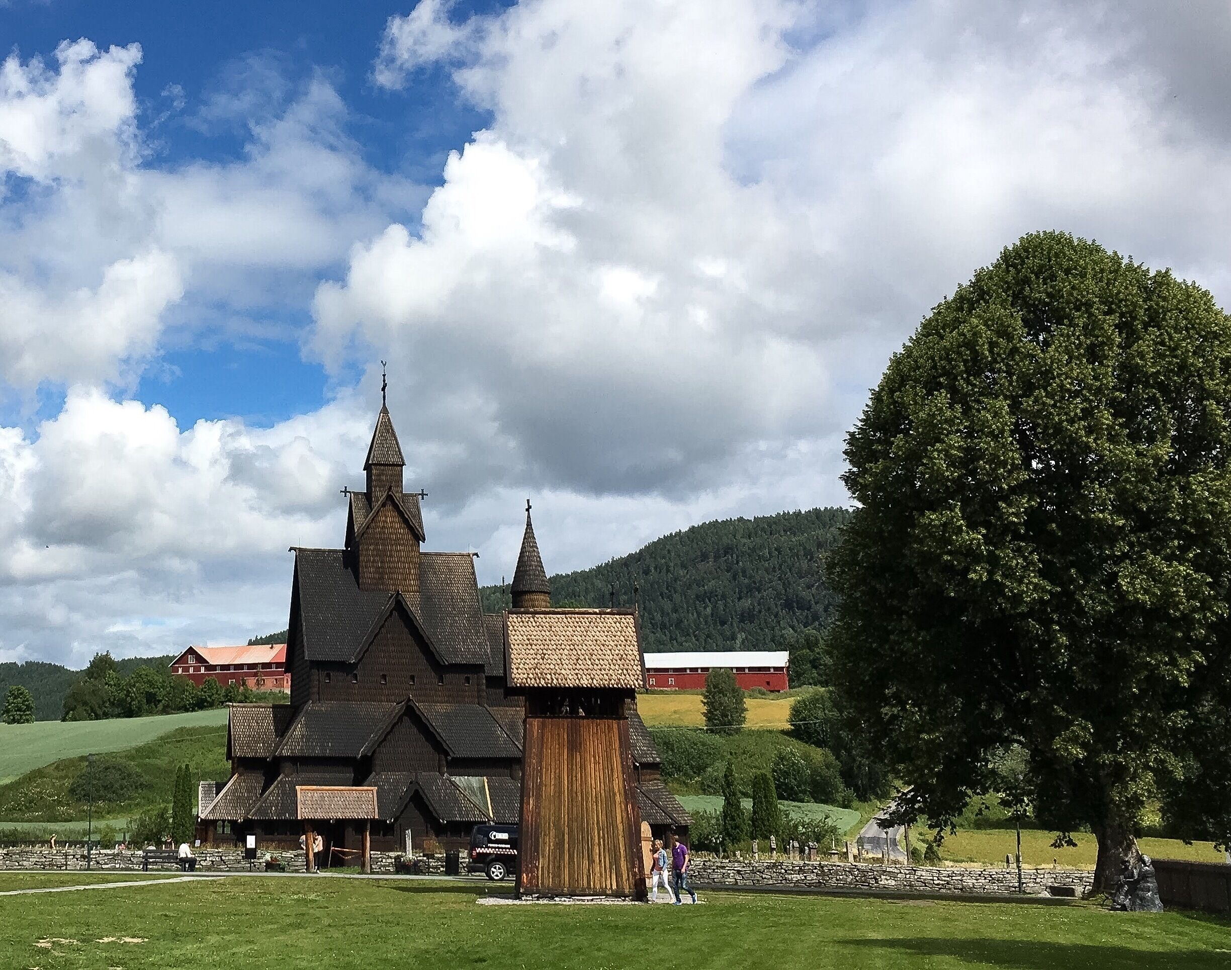 Beautiful restored Norwegian stave church.