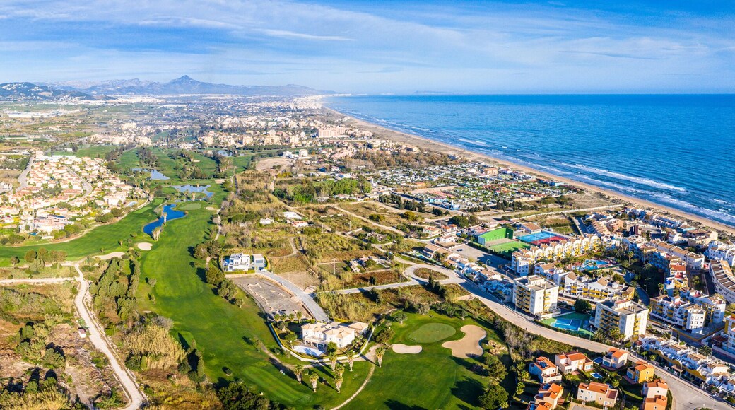 Oliva Nova, Denia beach. Aerial Panorama Photo. Valencia, Spain, Costa del Azahar Oliva