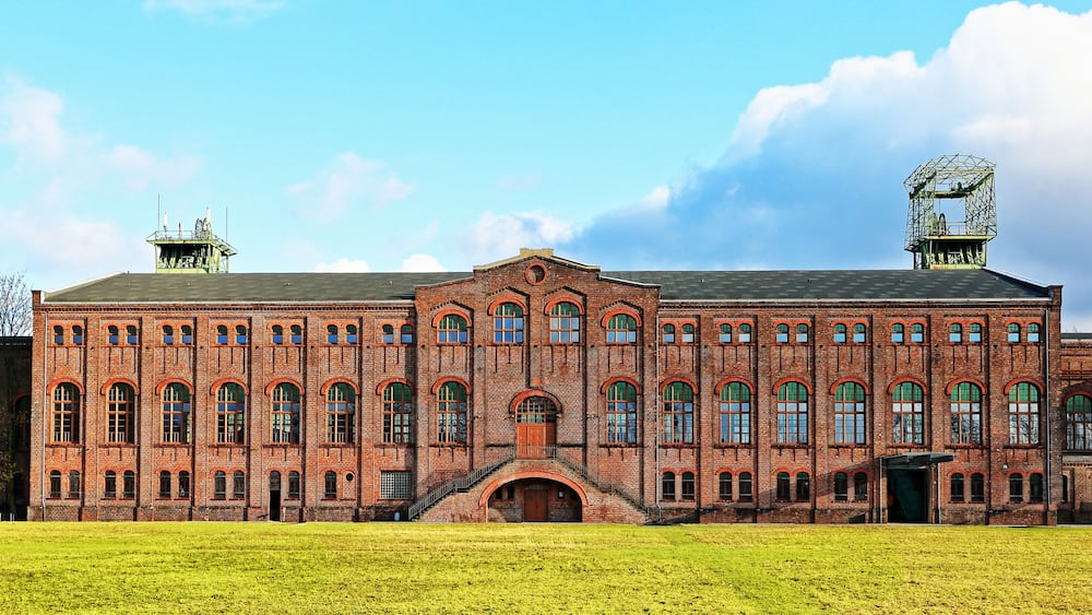 Maschinenhalle der ehemaligen Zeche Zweckel in Gladbeck, Ruhrgebiet, Deutschland