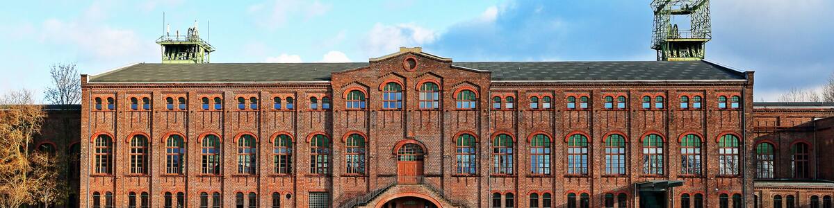 Maschinenhalle der ehemaligen Zeche Zweckel in Gladbeck, Ruhrgebiet, Deutschland